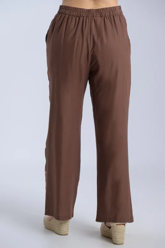 Παντελόνι Κεντημένες Λεπτομέρειες Elvina