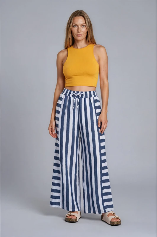 Linen Pants With Stripes