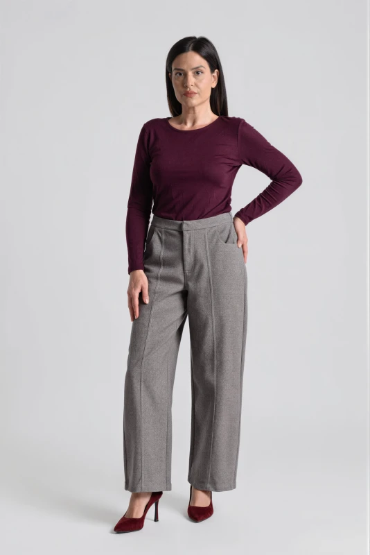 Pants With Decorative Stitching