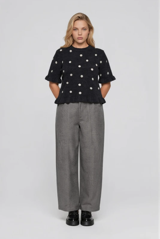 Pants With Decorative Stitching