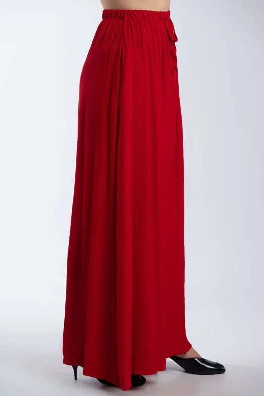 Solid-Color Pants Decorative Drawstring 