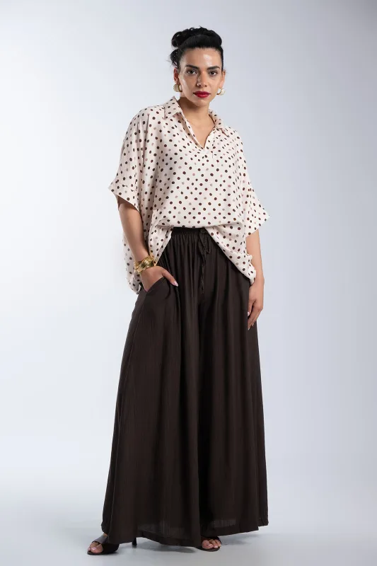 Solid-Color Pants Decorative Drawstring 