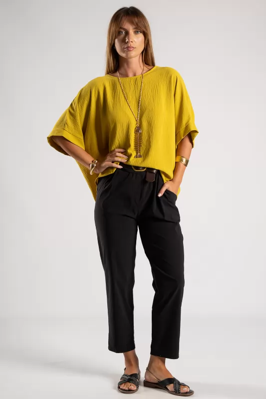 Pants Solid Color Elastic Belt
