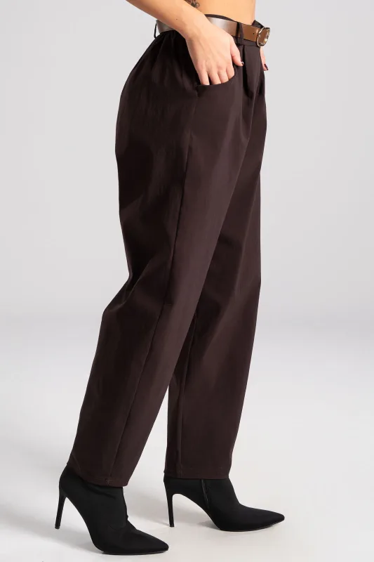 Pants Solid Color Slouchy Waistband  