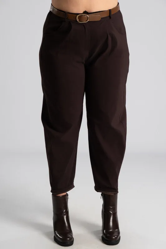 Pants Solid Color Slouchy Waistband  