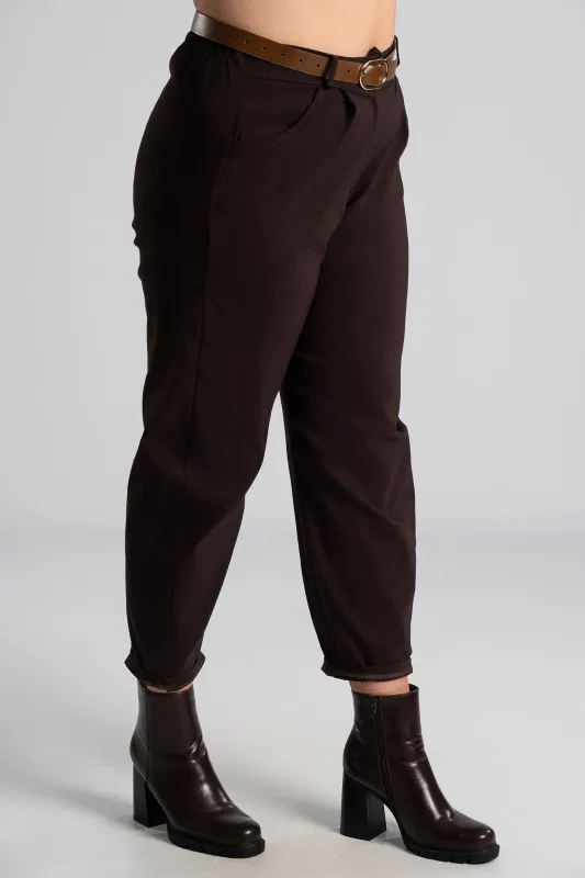 Pants Solid Color Slouchy Waistband  