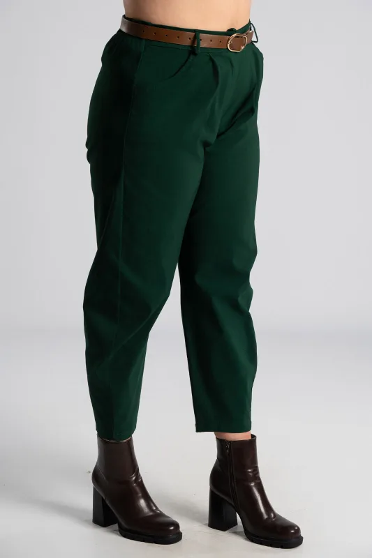 Pants Solid Color Slouchy Waistband  