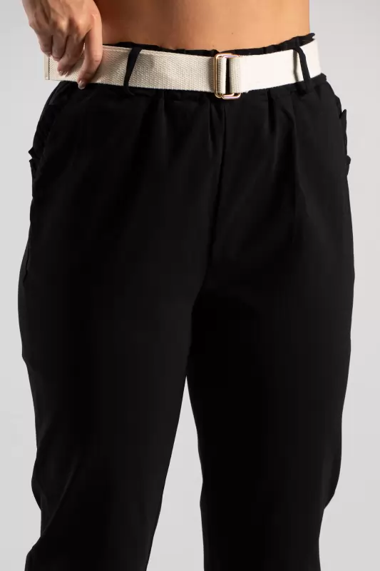Trousers Solid Color Volant Pockets