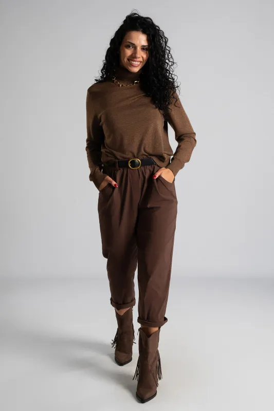 Pants Solid Color Belt