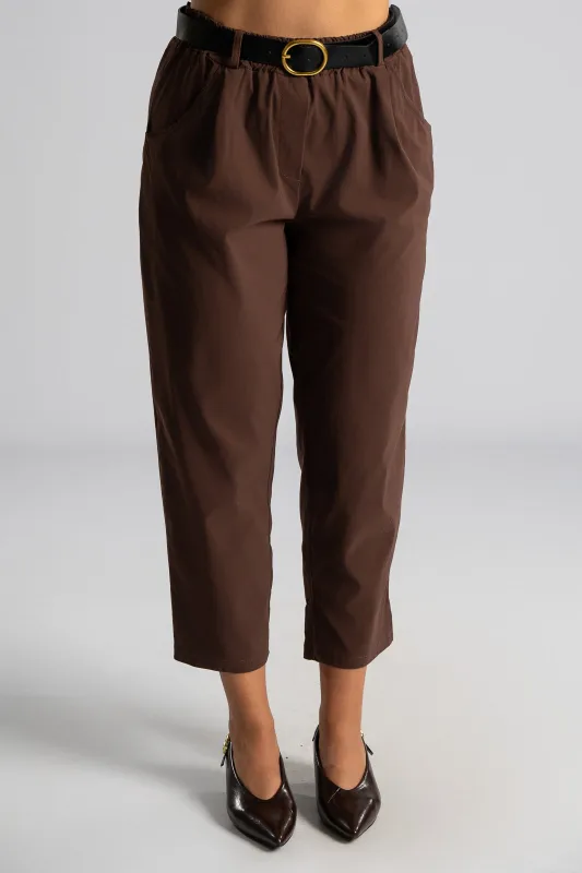 Pants Solid Color Belt