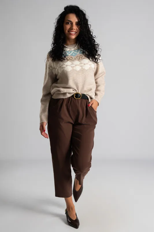 Pants Solid Color Belt