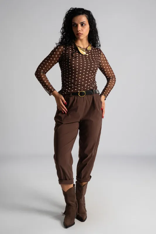 Pants Solid Color Belt