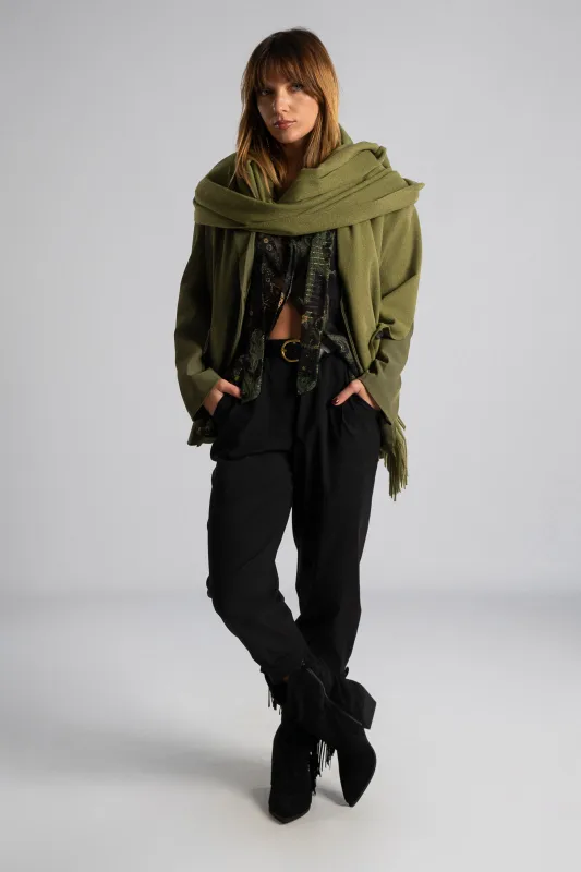 Pants Solid Color Belt
