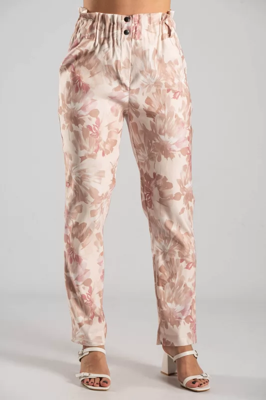 Παντελόνι Paperbag Floral