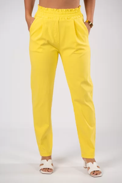 Παντελόνι Paperbag Yellow