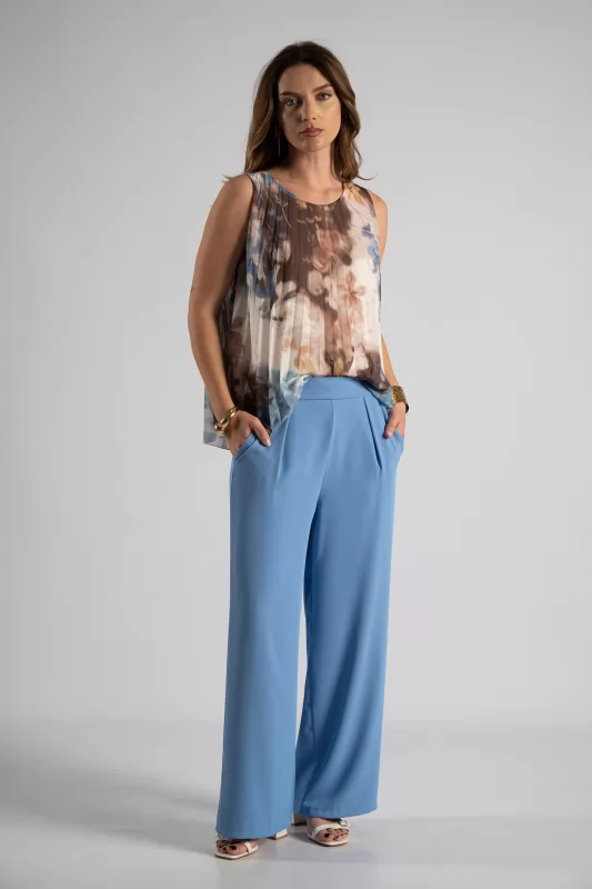 Pants Pleats Ribbon