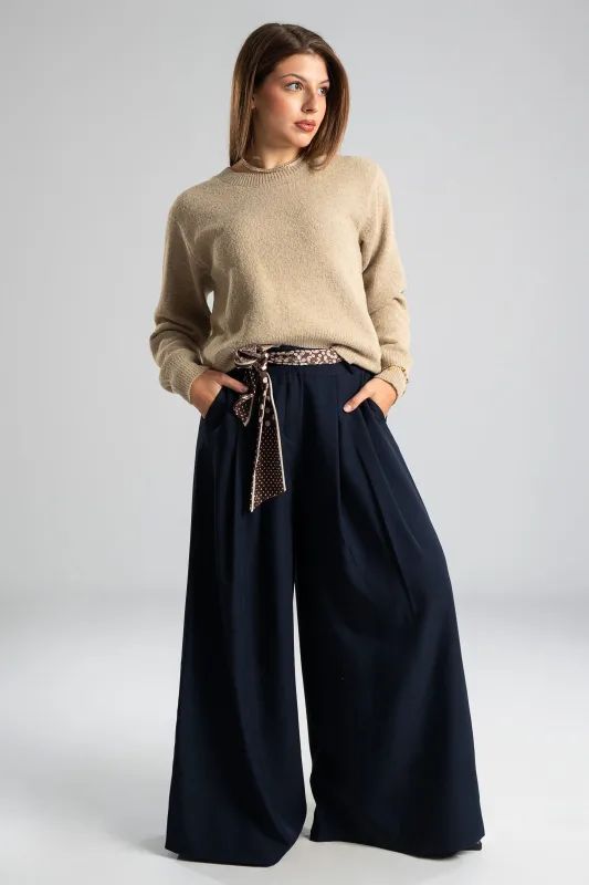 Pants Pleats Scarf