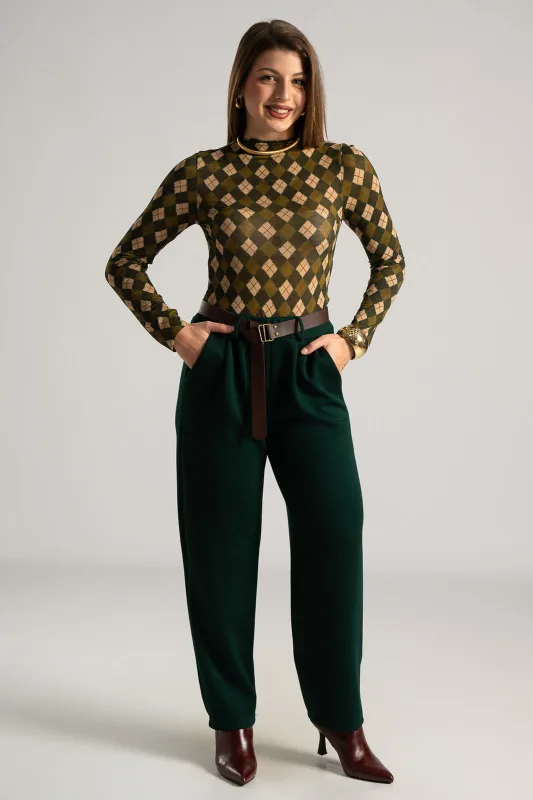 Pants Pontostofa Belt Solid Color