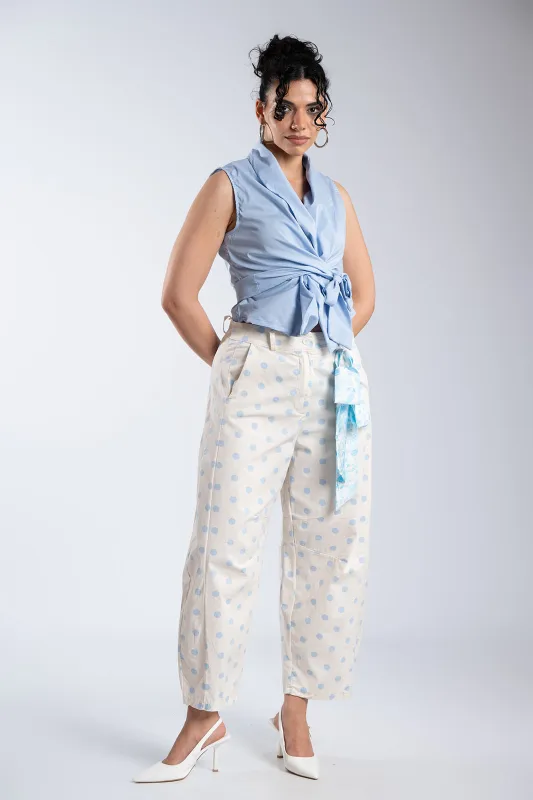 Παντελόνι Ψηλόμεσο Βαμβακερό Πουά