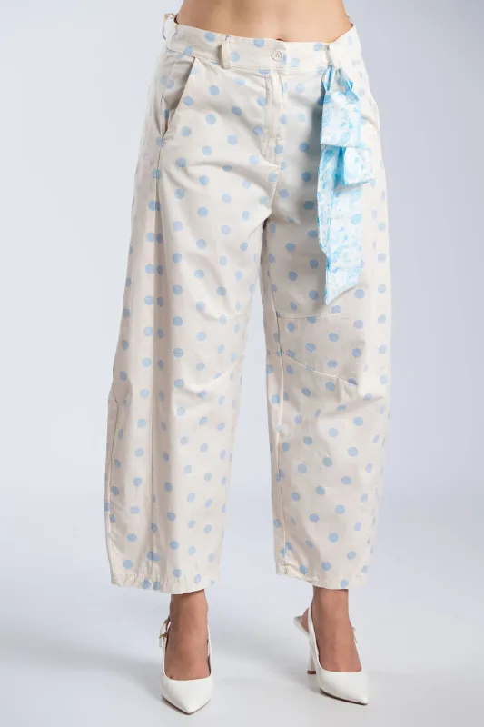 Παντελόνι Ψηλόμεσο Βαμβακερό Πουά