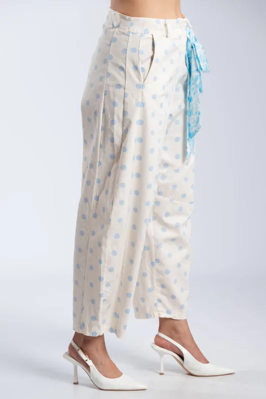 Παντελόνι Ψηλόμεσο Βαμβακερό Πουά