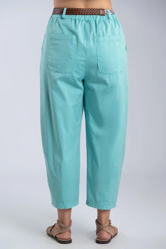 Relaxed Fit Pants Decorative Belt