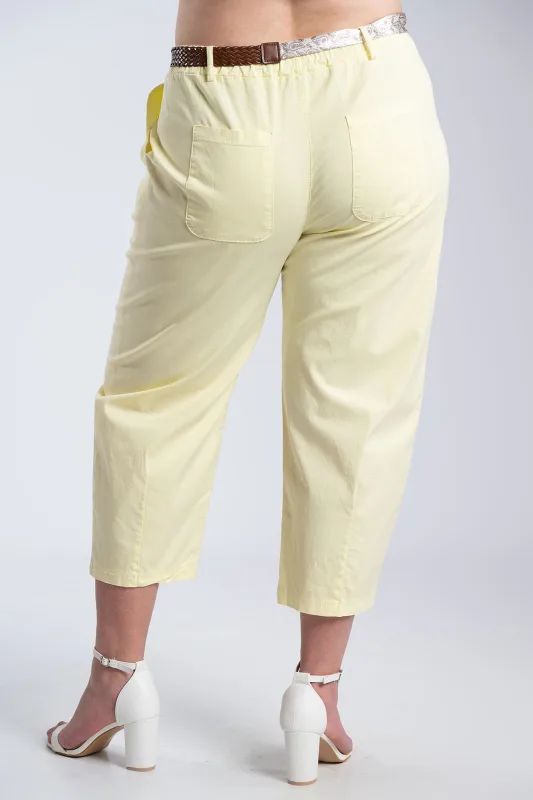 Relaxed Fit Pants Decorative Belt