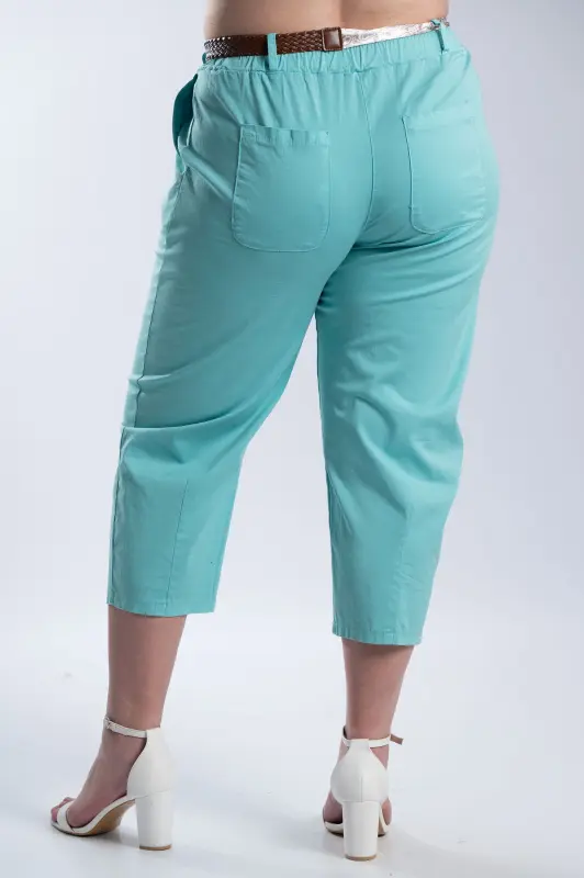 Relaxed Fit Pants Decorative Belt