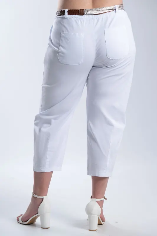 Relaxed Fit Pants Decorative Belt