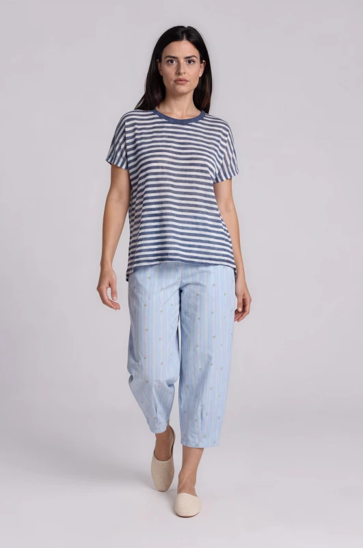 Floral Striped Pants 