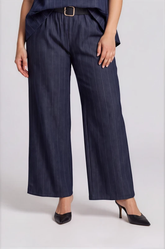 Pants Striped with a Belt