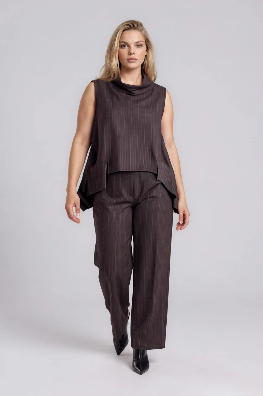 Pants Striped with a Belt