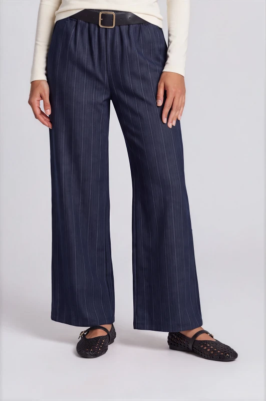 Pants Striped with a Belt