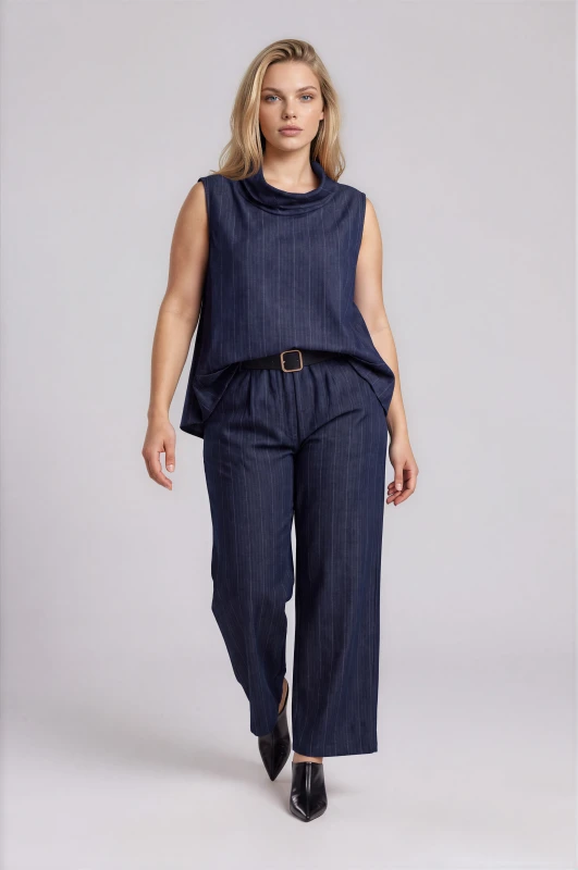 Pants Striped with a Belt