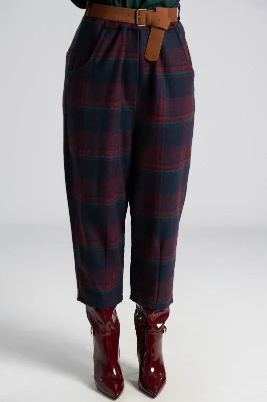 Παντελόνι Slouchy Καρώ