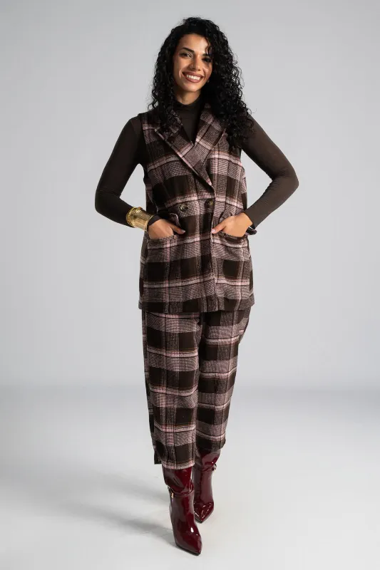 Παντελόνι Slouchy Καρώ