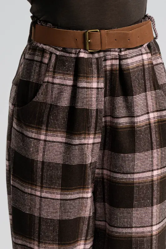 Παντελόνι Slouchy Καρώ