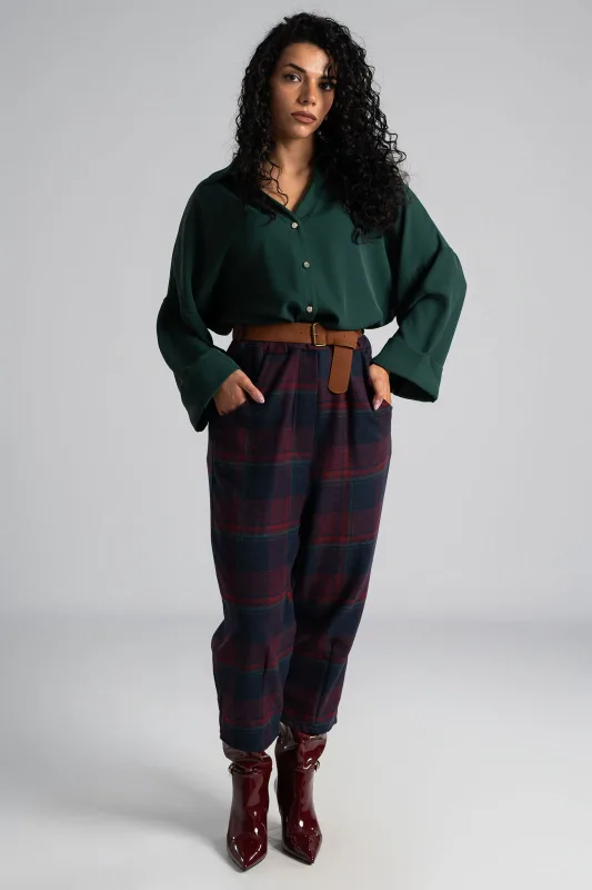 Παντελόνι Slouchy Καρώ