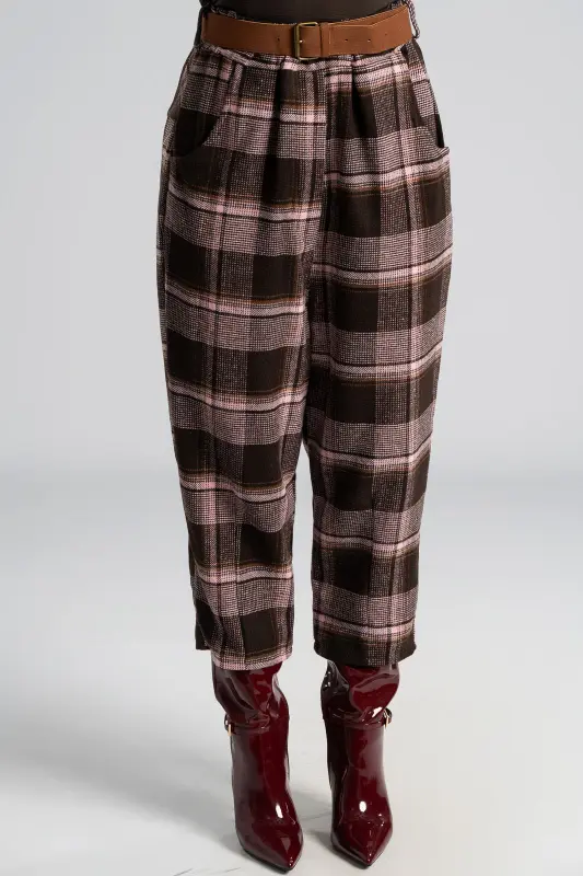 Παντελόνι Slouchy Καρώ