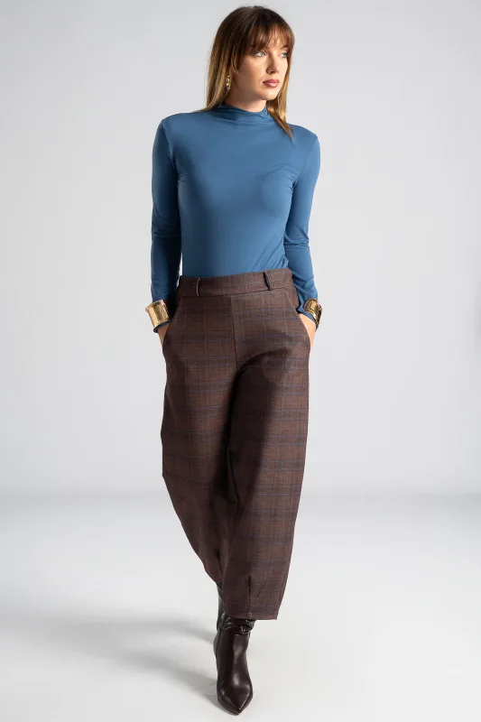 Παντελόνι Slouchy Καρό Λάστιχο