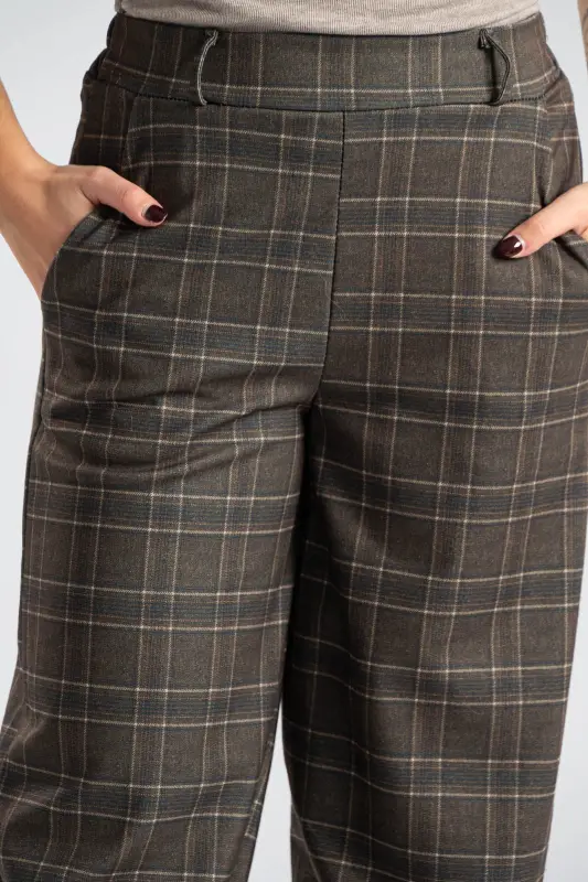 Παντελόνι Slouchy Καρό Λάστιχο