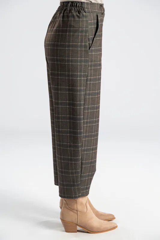 Παντελόνι Slouchy Καρό Λάστιχο