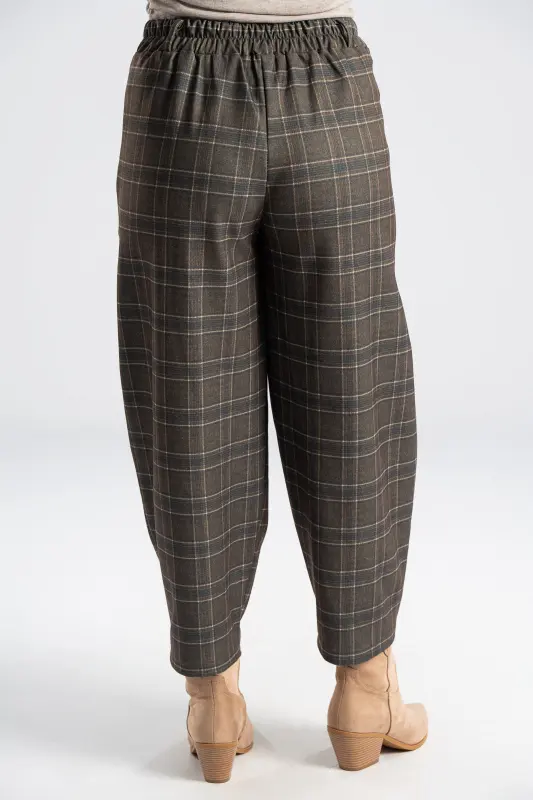 Παντελόνι Slouchy Καρό Λάστιχο