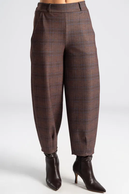 Παντελόνι Slouchy Καρό Λάστιχο