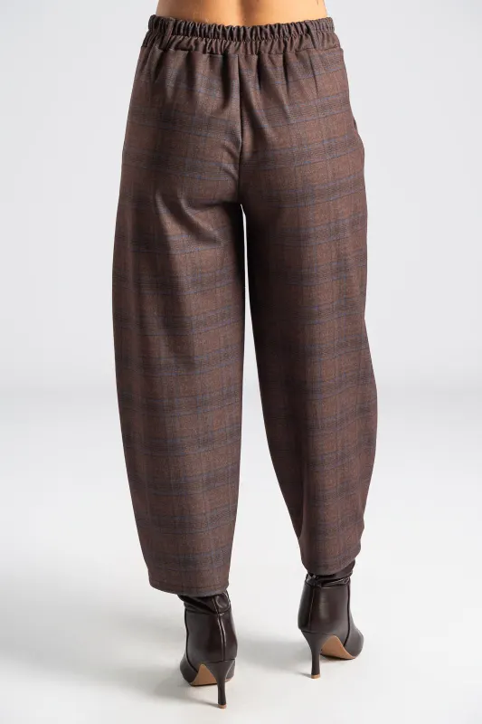 Παντελόνι Slouchy Καρό Λάστιχο