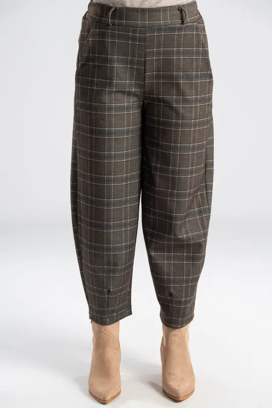 Παντελόνι Slouchy Καρό Λάστιχο