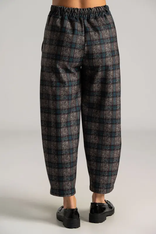 Pants Slouchy Checkered Plaid 
