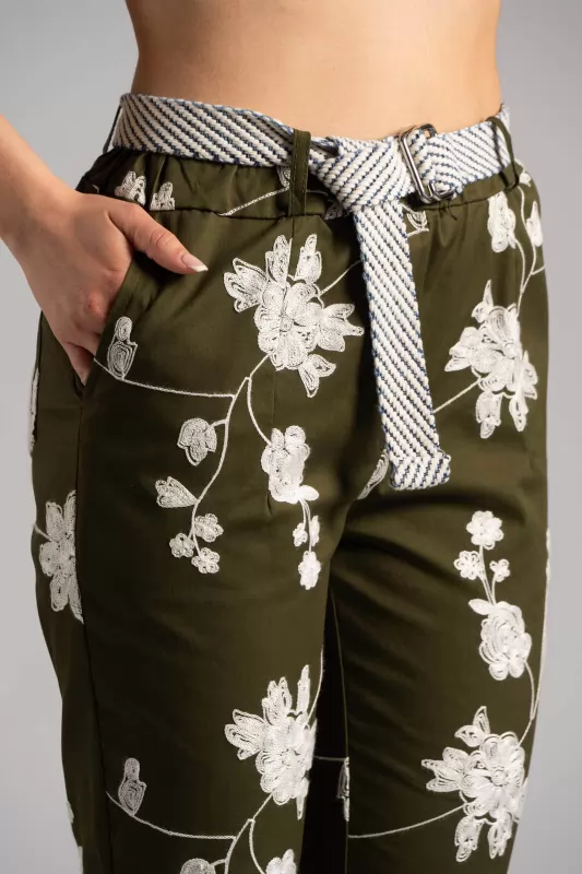 Παντελόνι Slouchy Κέντημα