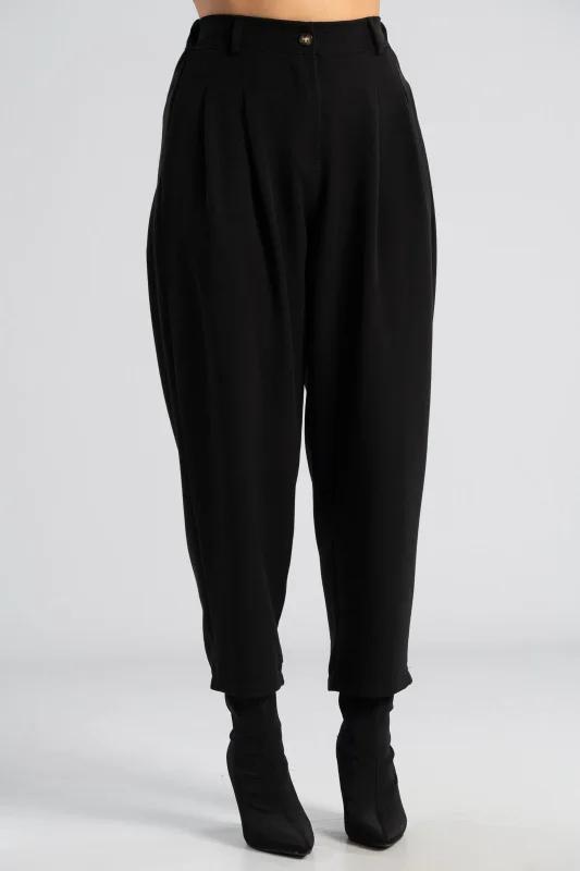 Παντελόνι Slouchy Κουμπί Πιέτες