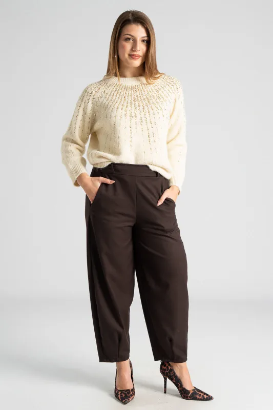 Παντελόνι Slouchy Λάστιχο Μονόχρωμο